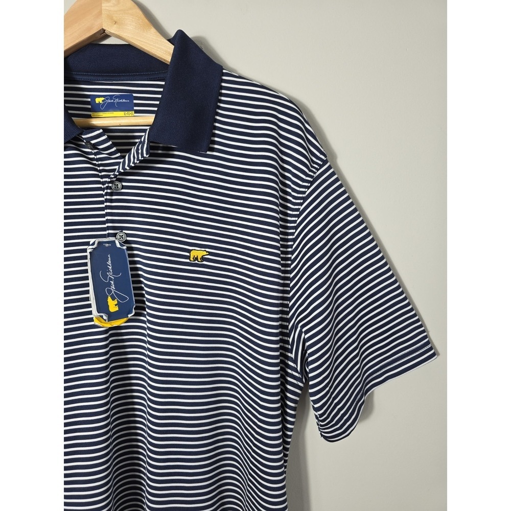 Original Penguin Polo Shirt XL Navy Stripe Golf Classic MSRP $60 NWT - Picture 3 of 8